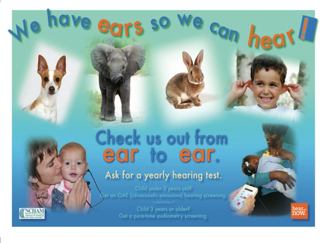 We have ears so we can hear--check us out from ear to ear